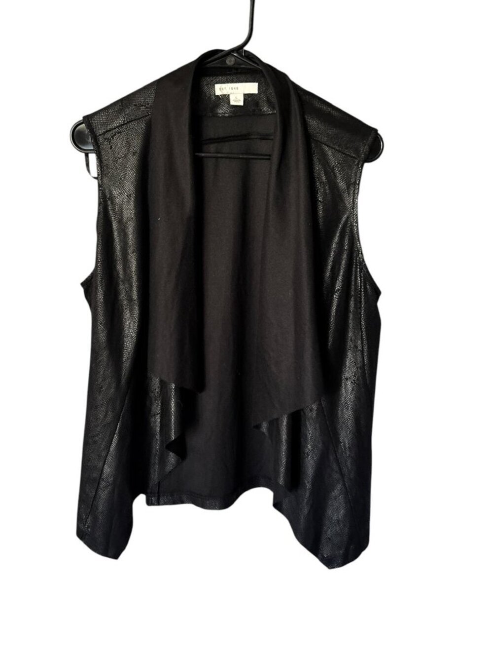 EST. 1946 Women's Black Open Front Vest